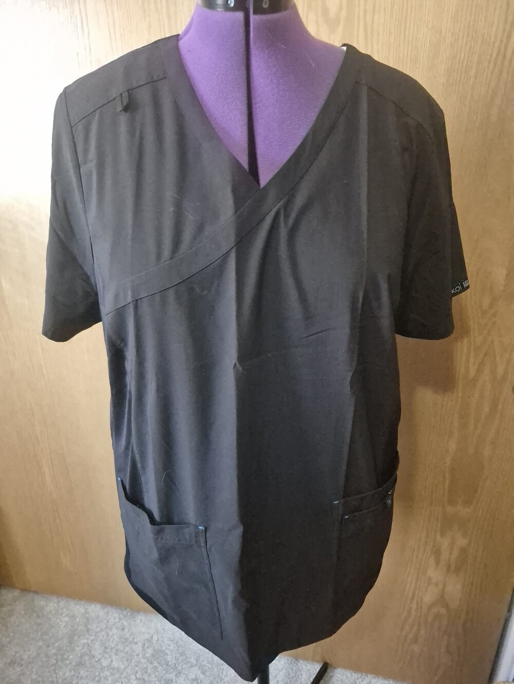Black Scrub Top NWT